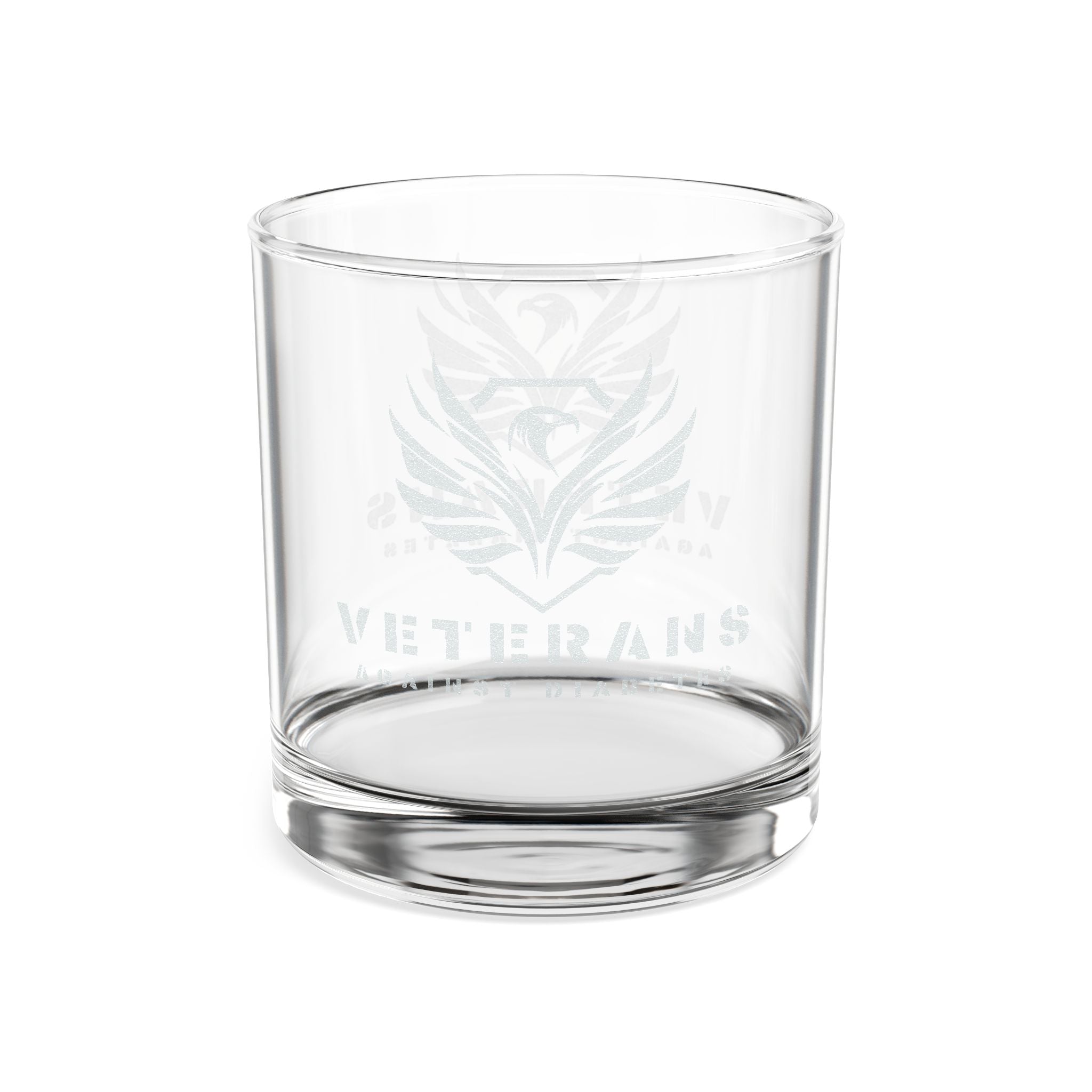 Veterans Engraved Whiskey Glass 10.5oz — Military Tribute Rocks Glass