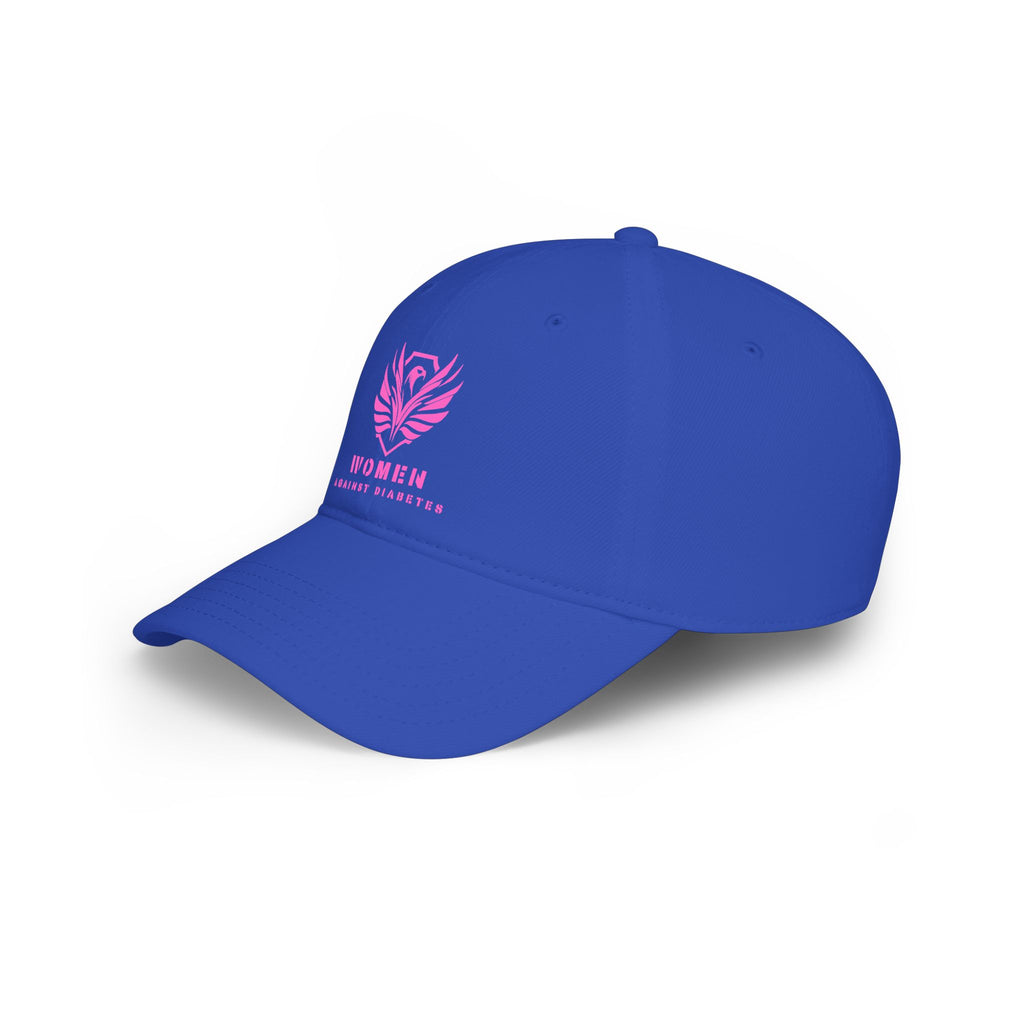 Women Against Diabetes Low Profile Baseball Cap — Pink Ribbon Awareness Hat