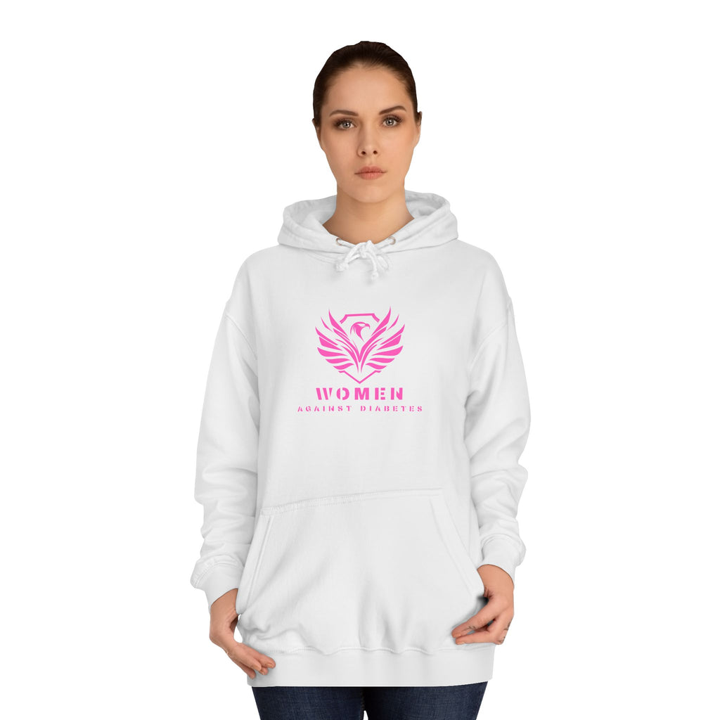 Women Empowerment Hoodie — Pink Phoenix Logo College Sweatshirt