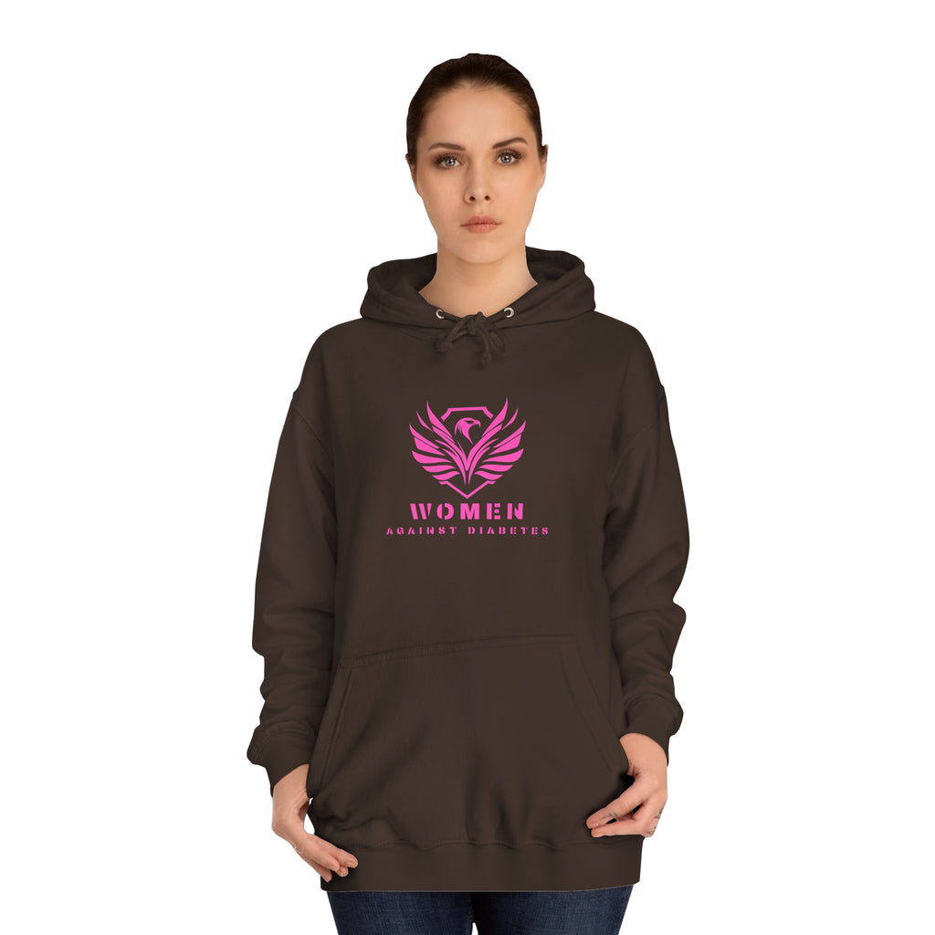 Women Empowerment Hoodie — Pink Phoenix Logo College Sweatshirt