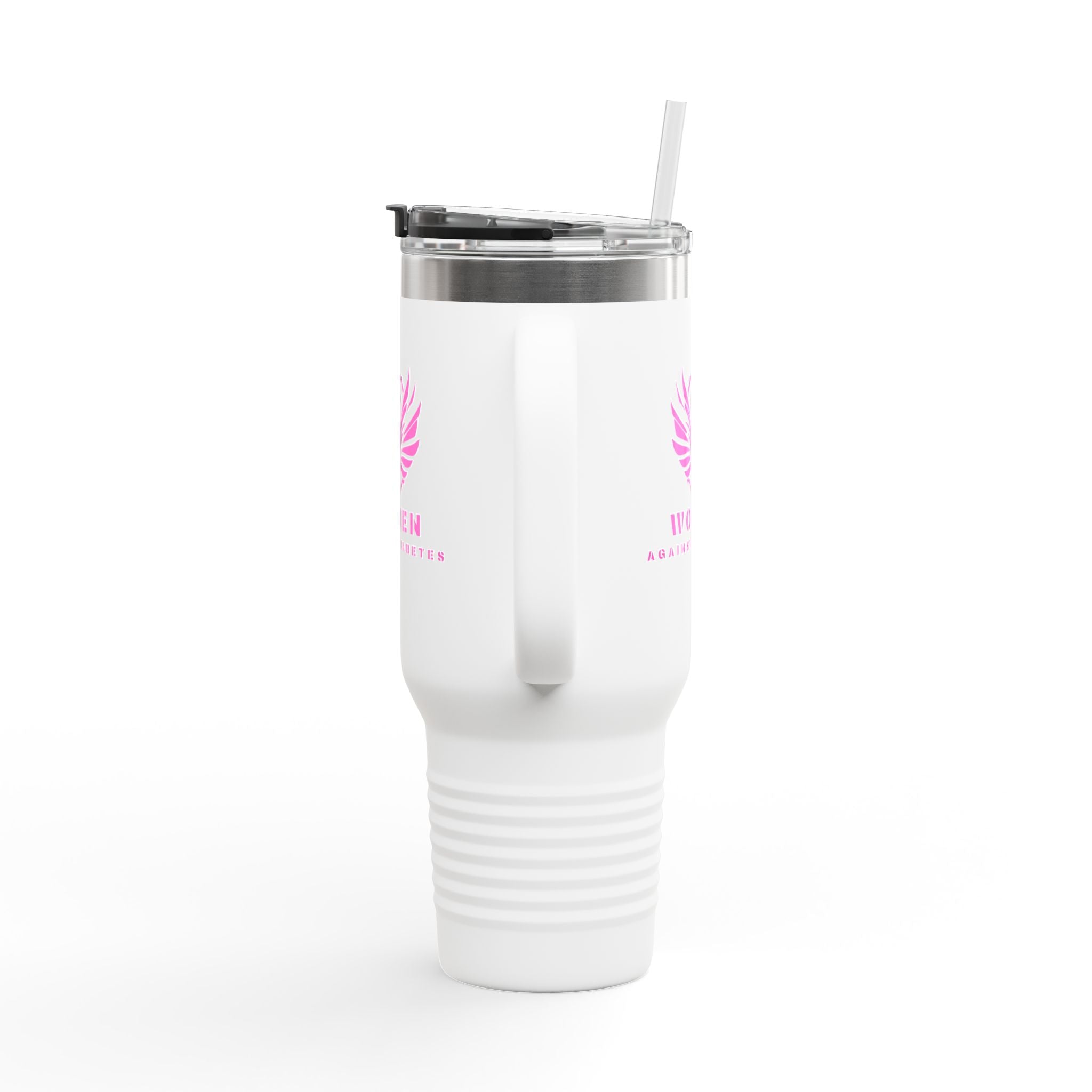 40oz Insulated Travel Mug — Pink Phoenix “Women. Stronger Together”