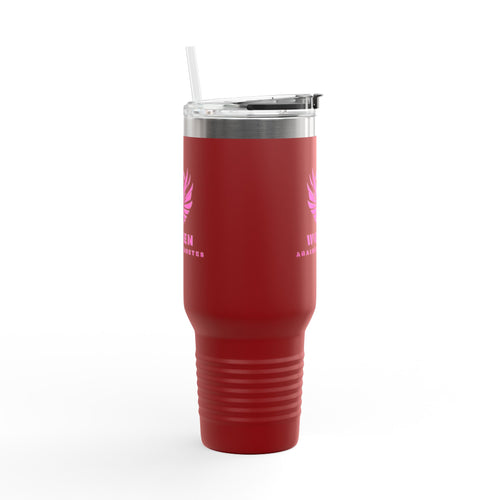 40oz Insulated Travel Mug — Pink Phoenix “Women. Stronger Together”